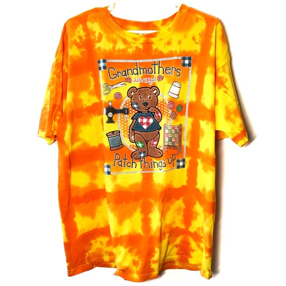 T-shirt Vintage Fruit Of The Loom - Modèle Teddy Bears - Taille L - Bleu - Coton - Occasion Parfait état